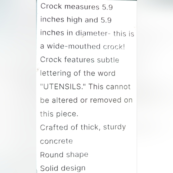 Concrete Utinsel Holder by Bray & Emmy J  *NEW* - Picture 7 of 8